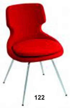 Kırmızı Dökme Sünger Minderli Sandalye