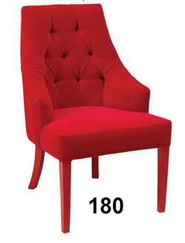 Kırmızı Kumaşlı Koltuklu Sandalye